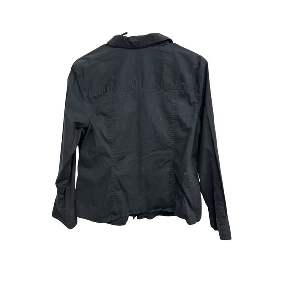 Argyle Long Sleeve Button Front Shirt Black Sz 16W Outdoor Utility Workwear - Picture 2 of 8